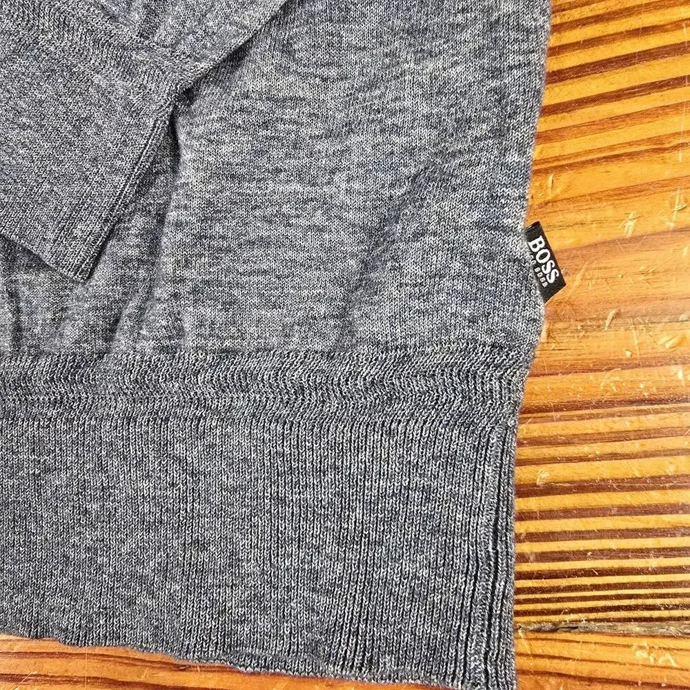 BOSS by Hugo Boss Cardigan SLIM FIT Finest Italian Yarn men's size XL gray